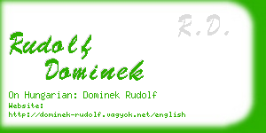 rudolf dominek business card